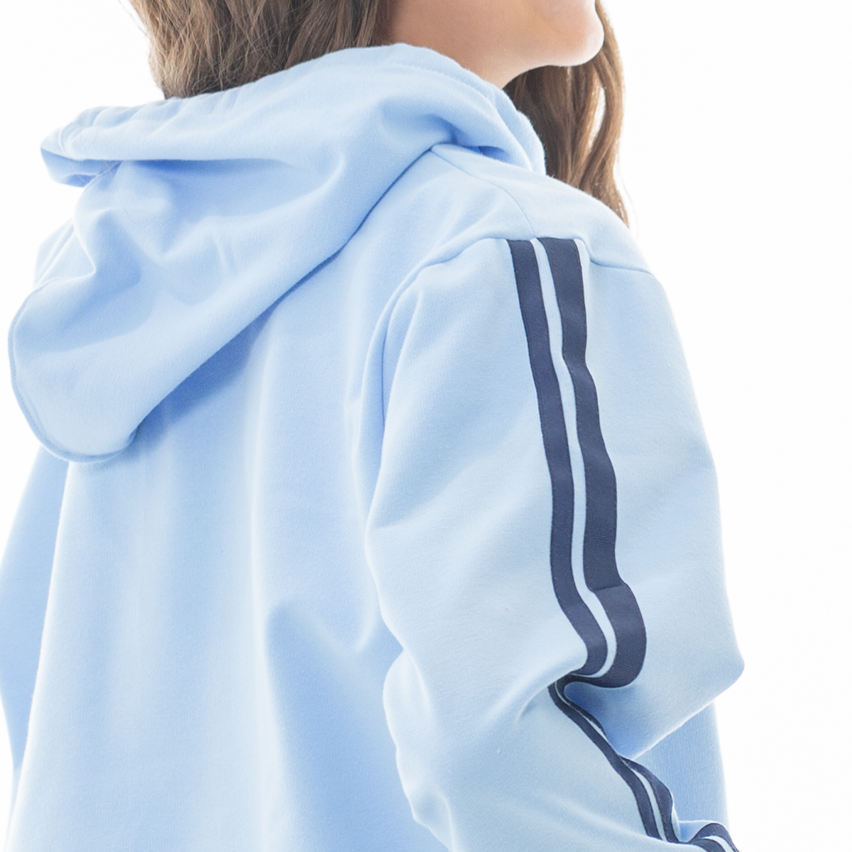 Hoodie para niñas con diseño bordado NYC - Azul