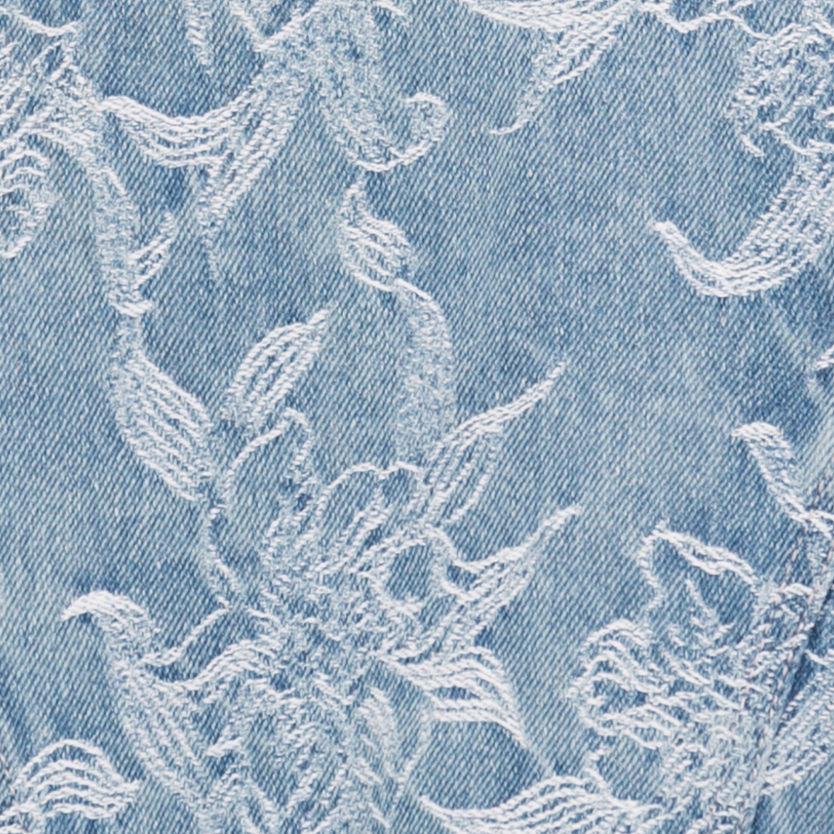 Chaleco para niñas en denim con diseño texturizado jacquard