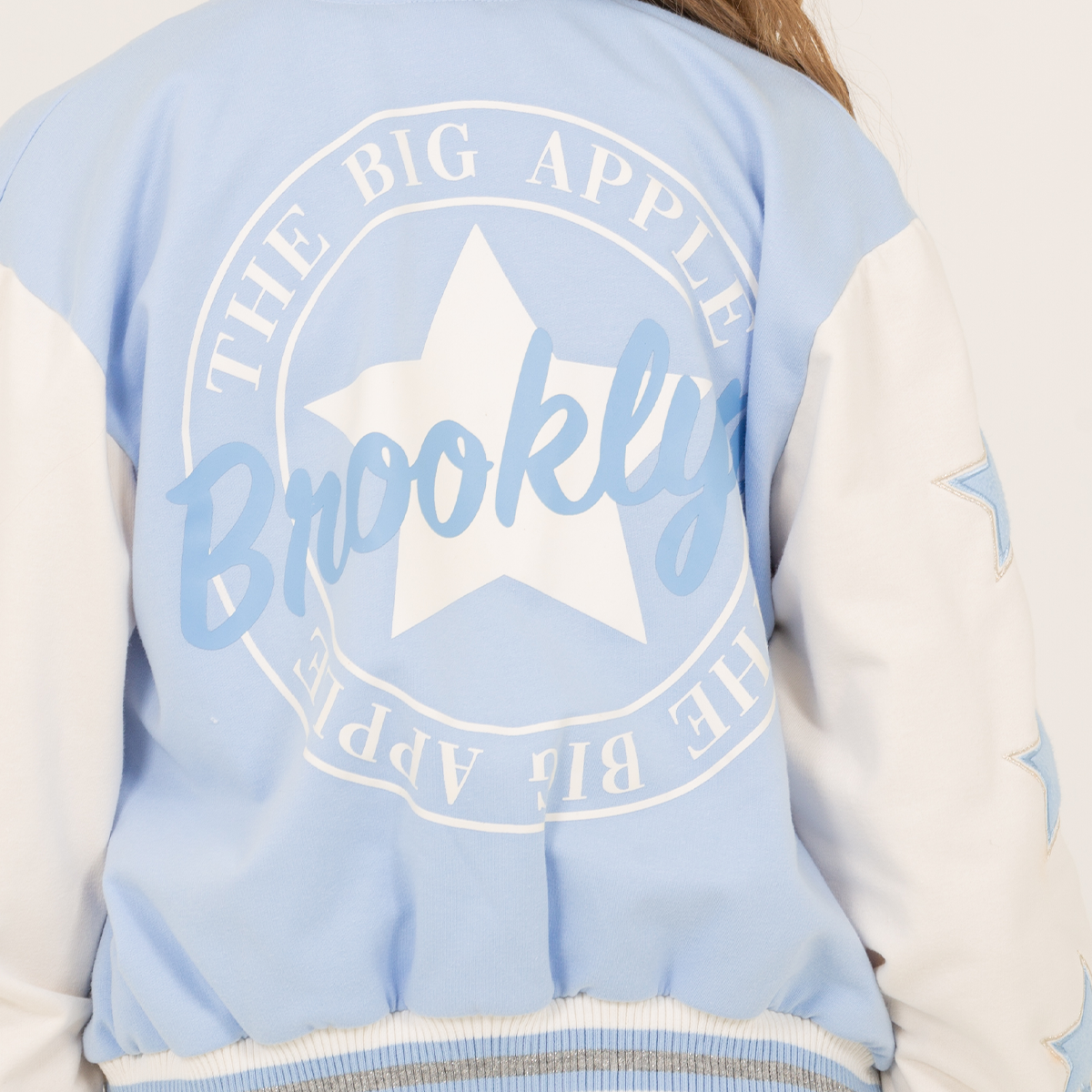 Chaqueta para niñas estilo barsity brooklyn - Azul