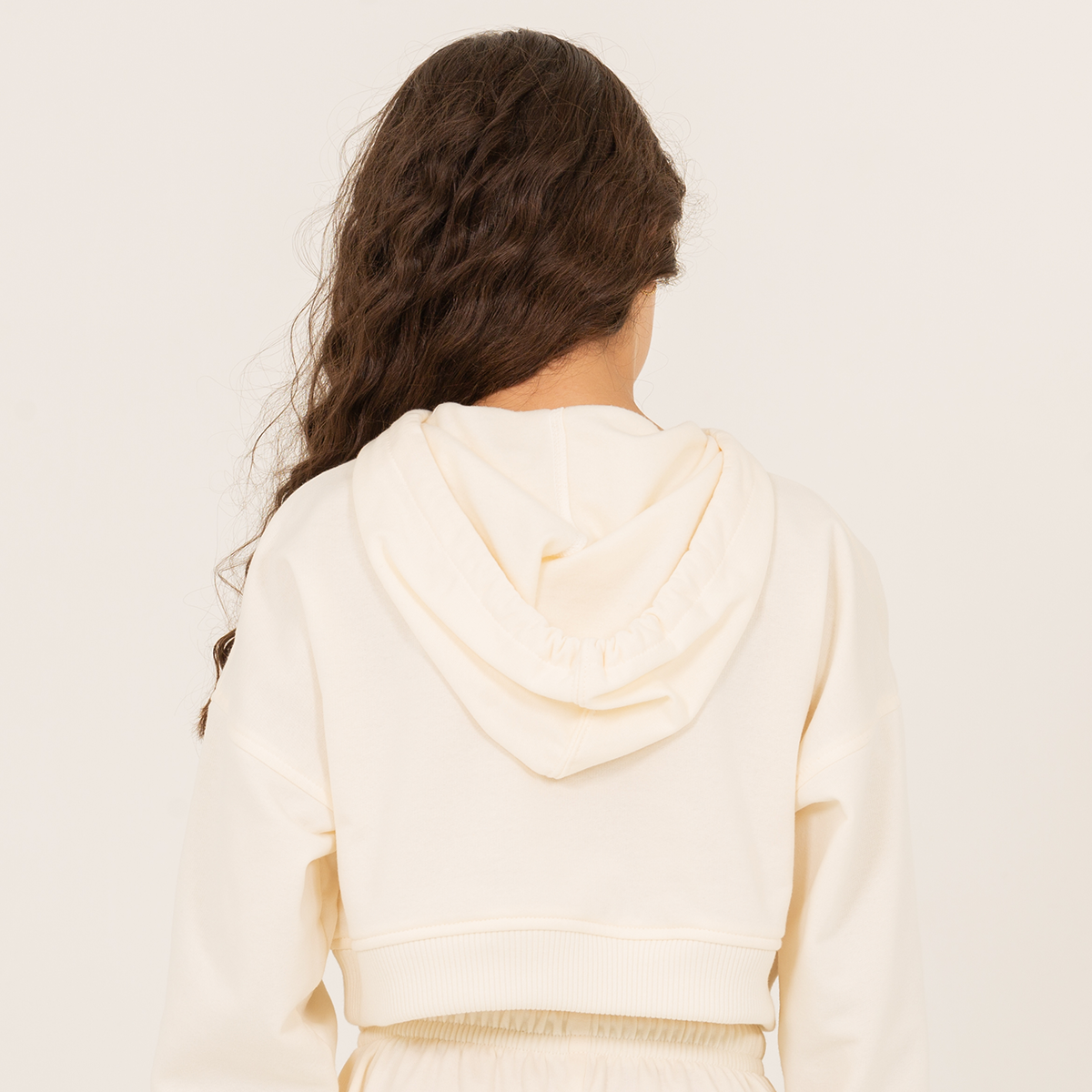 Hoodie para niñas para niñas cherie – Off white