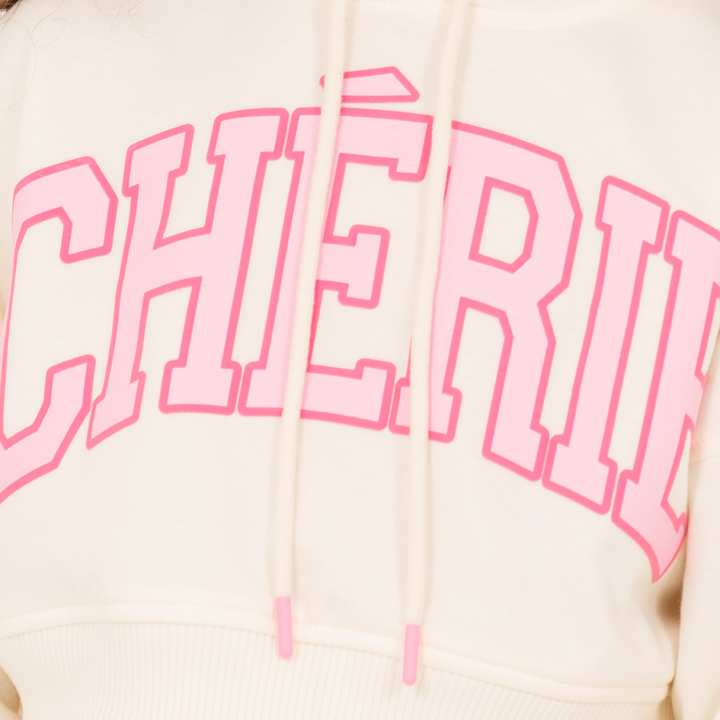 HOODIE PARA NIÑAS CON DISEÑO ESTAMPADO “CHERIE”
