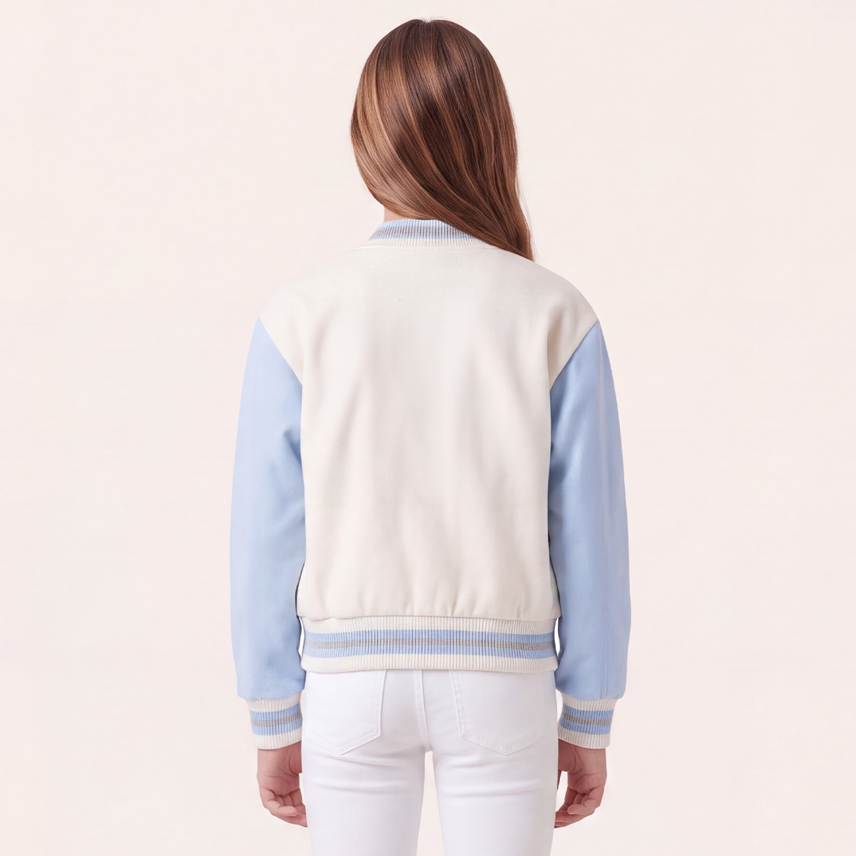 Chaqueta para niñas estilo varsity Island Paradise - Azul