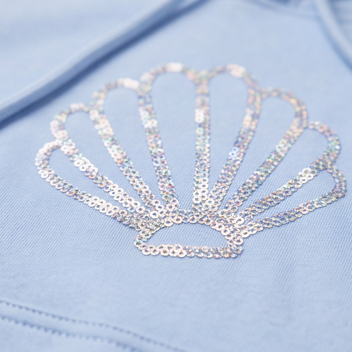 Hoodie para niñas con diseño en lentejuelas - Azul