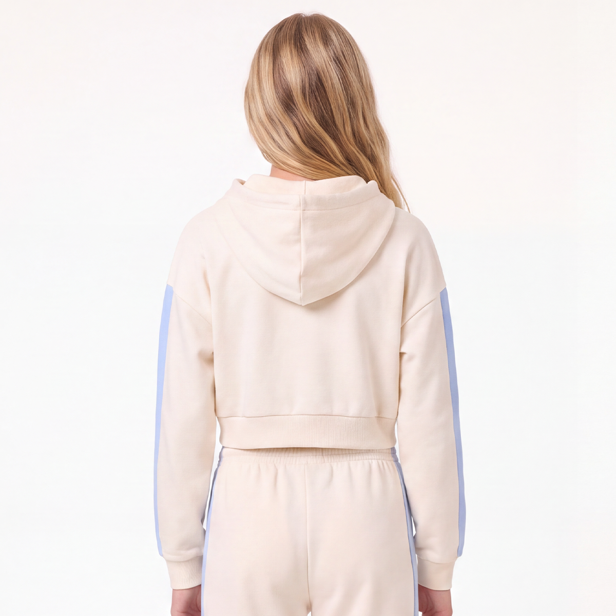 Hoodie para niñas con diseño bordado Island Paradise – Off white