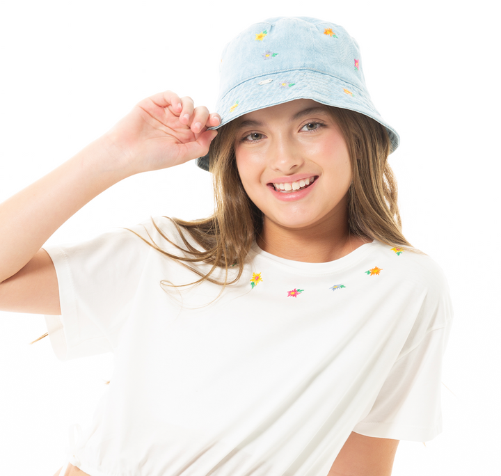 BUCKET HAT  PARA NIÑAS BORDADO