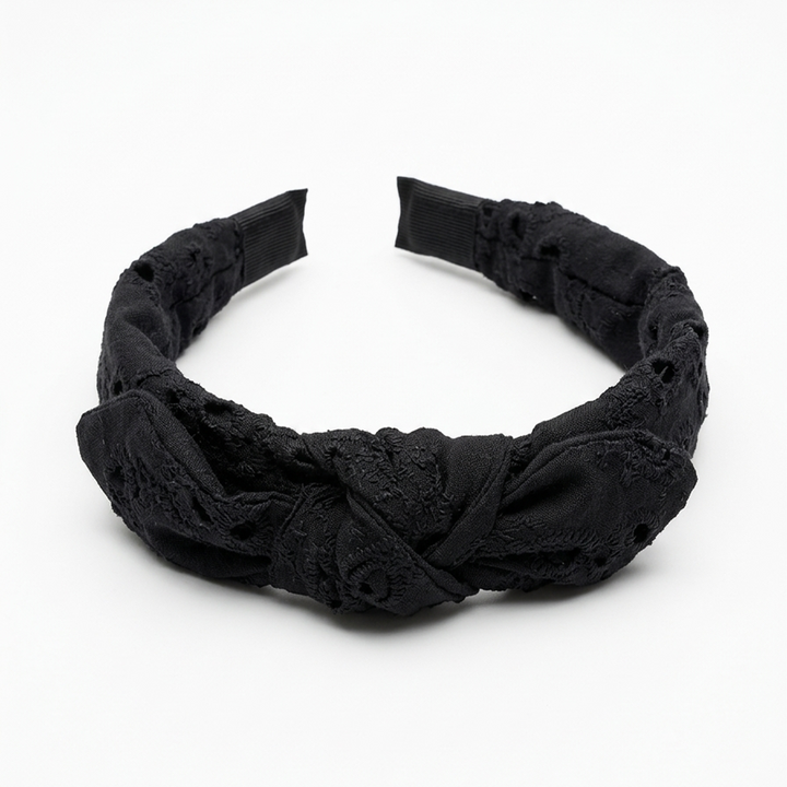 DIADEMA PARA NIÑAS DISEÑO DE OJALILLO - NEGRO