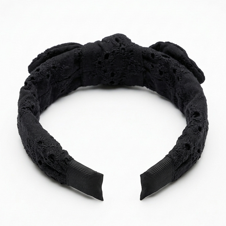DIADEMA PARA NIÑAS DISEÑO DE OJALILLO - NEGRO
