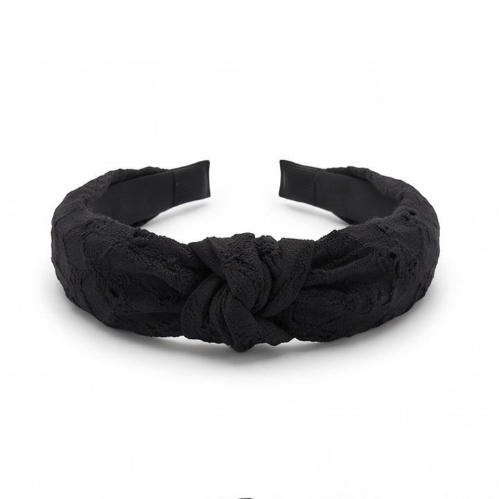 DIADEMA PARA NIÑAS DISEÑO DE OJALILLO - NEGRO