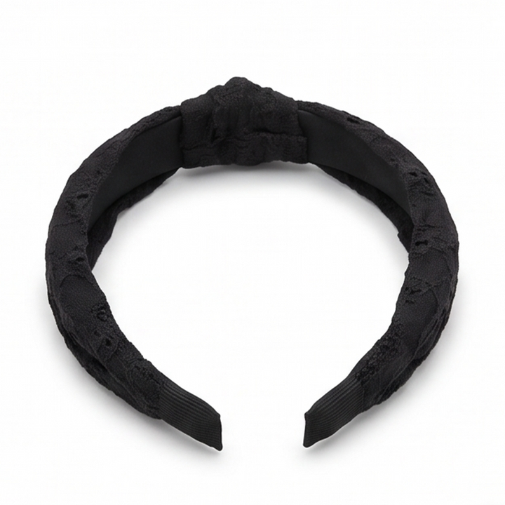 DIADEMA PARA NIÑAS DISEÑO DE OJALILLO - NEGRO