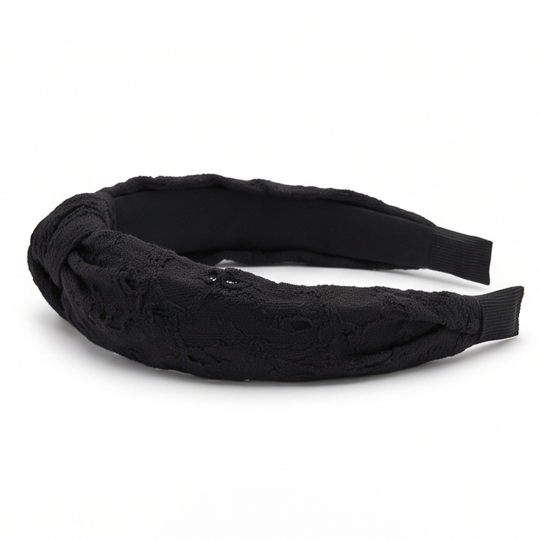DIADEMA PARA NIÑAS DISEÑO DE OJALILLO - NEGRO