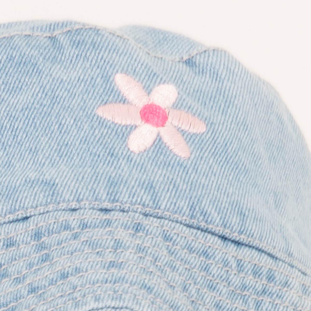 Bucket para niñas hat bordado – azul claro