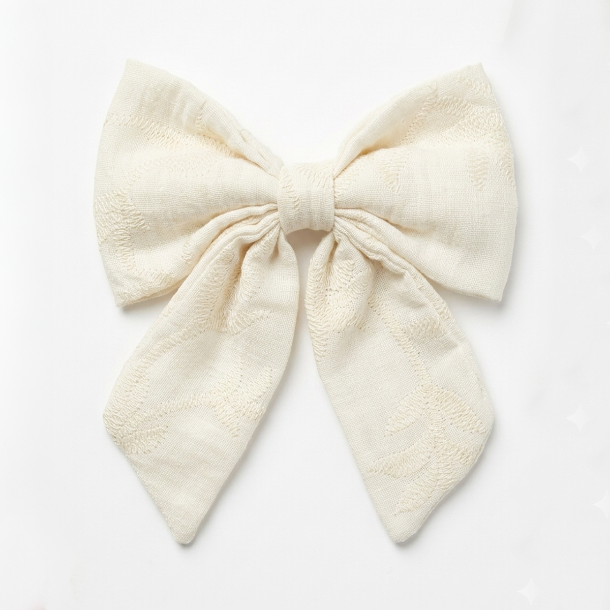 Moño para niñas magic bows bordado - Beige