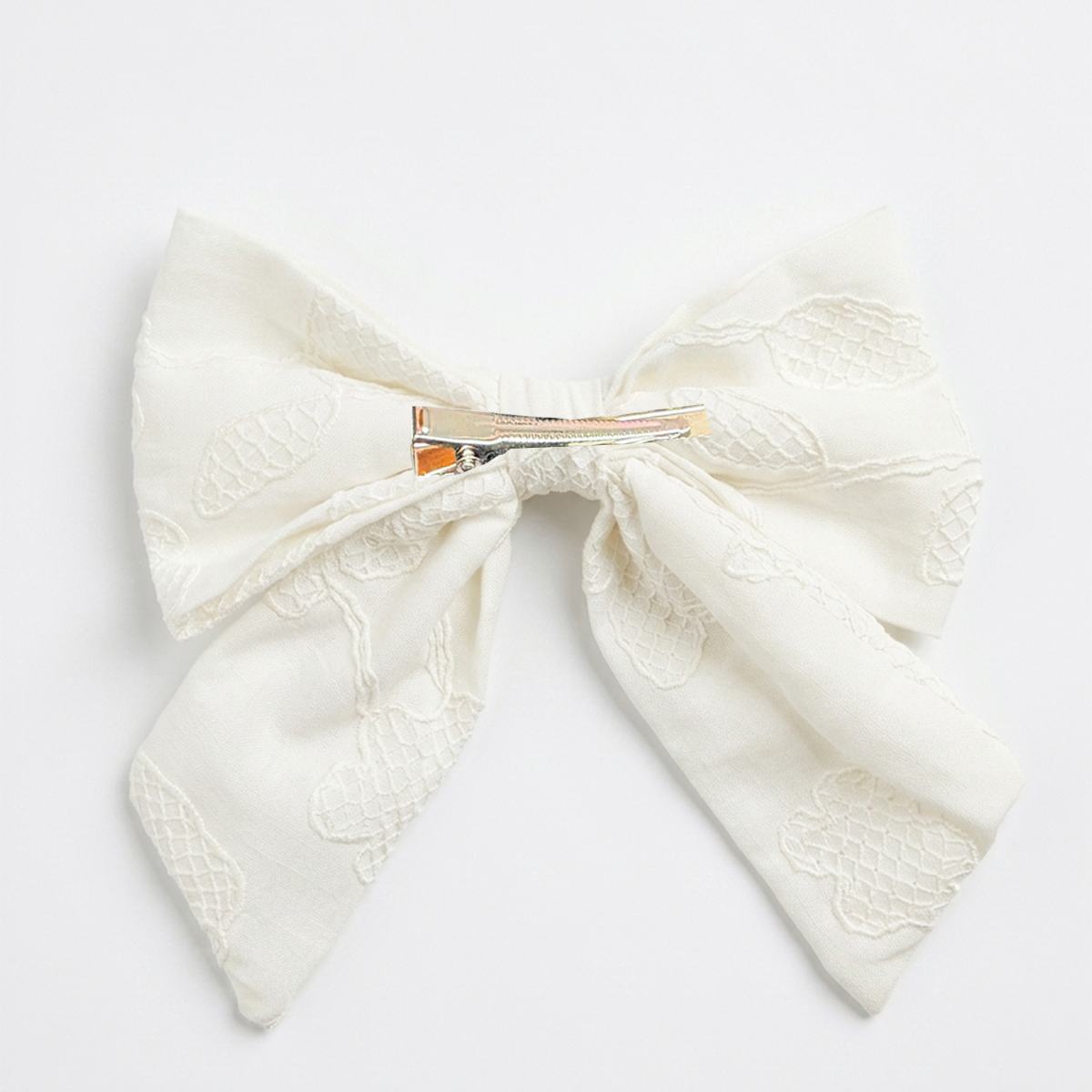 Moño para niñas magic bows bordado - Beige