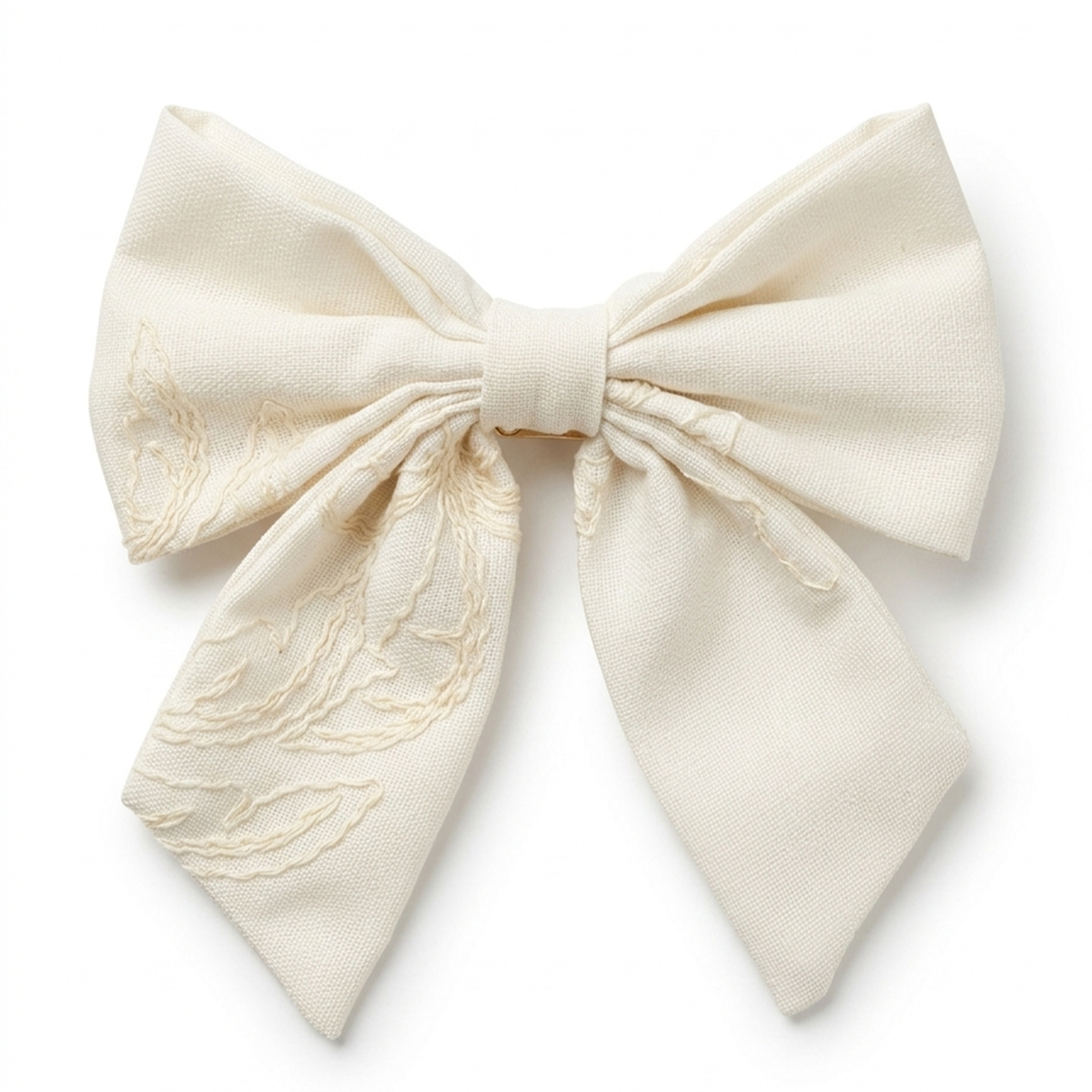Moño para niñas magic bows bordado - Beige
