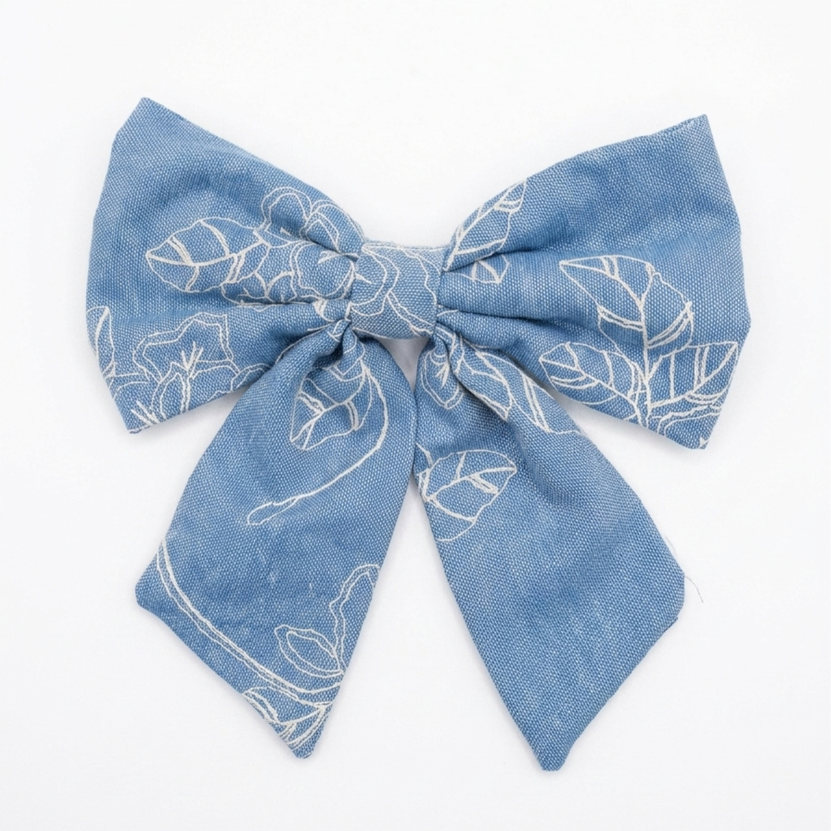 Moño para niñas magic bows bordado - Azul