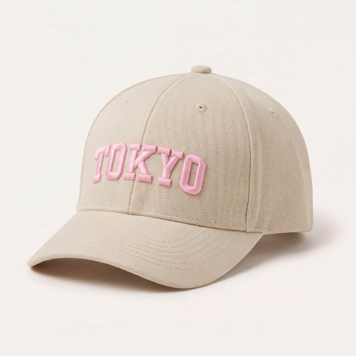 Gorra para niñas con bordado tokyo - Beige