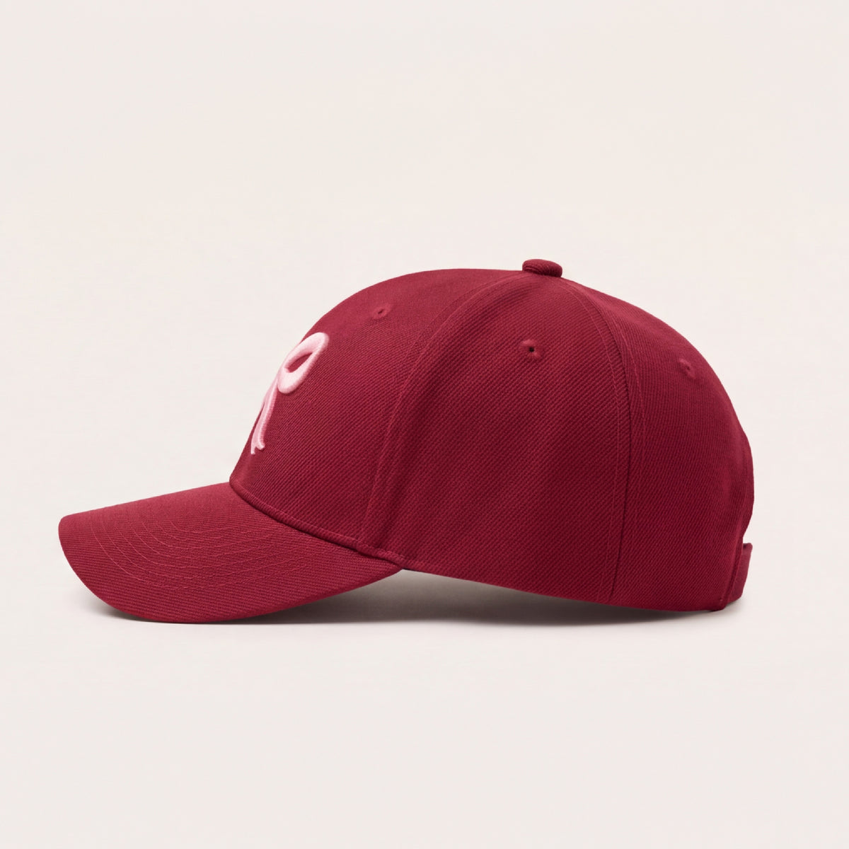 Gorra para niñas con bordado de lazo - Vinotinto