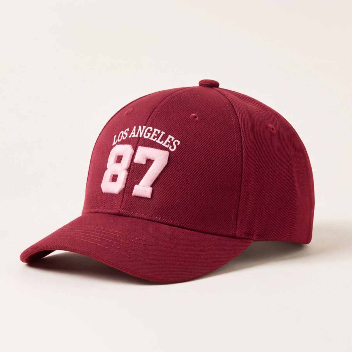 Gorra para niñas con bordado los angeles 87 - Vinotinto