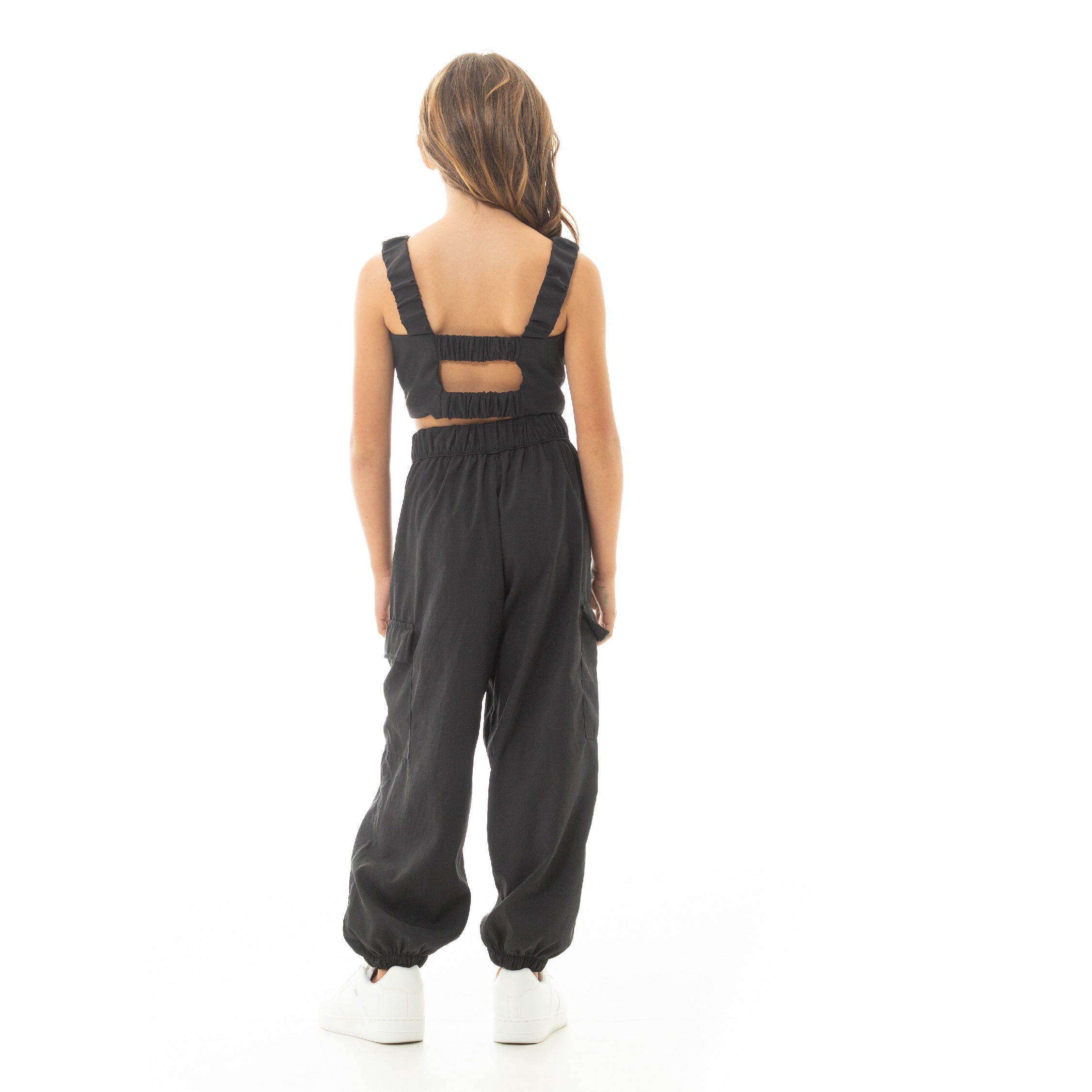 CONJUNTO PARA NIÑAS CROP TOP Y PANTALÓN