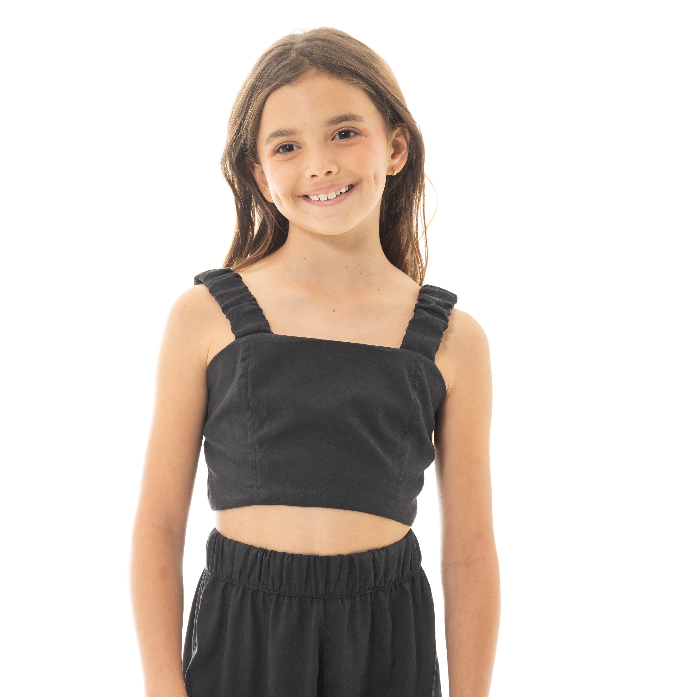CONJUNTO PARA NIÑAS CROP TOP Y PANTALÓN