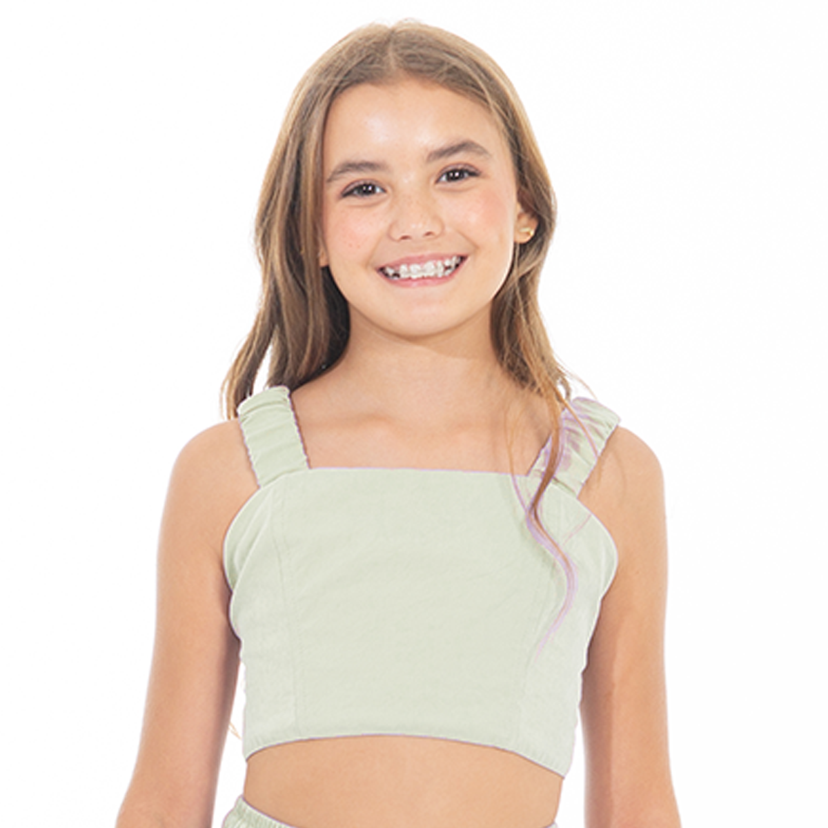 Conjunto para niñas crop top y short