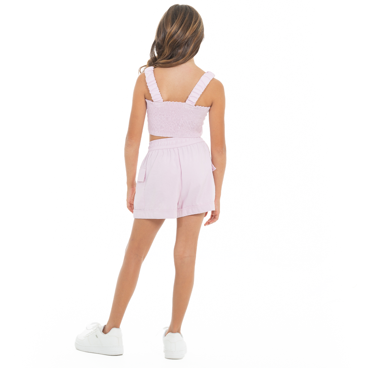 Conjunto para niñas crop top y short