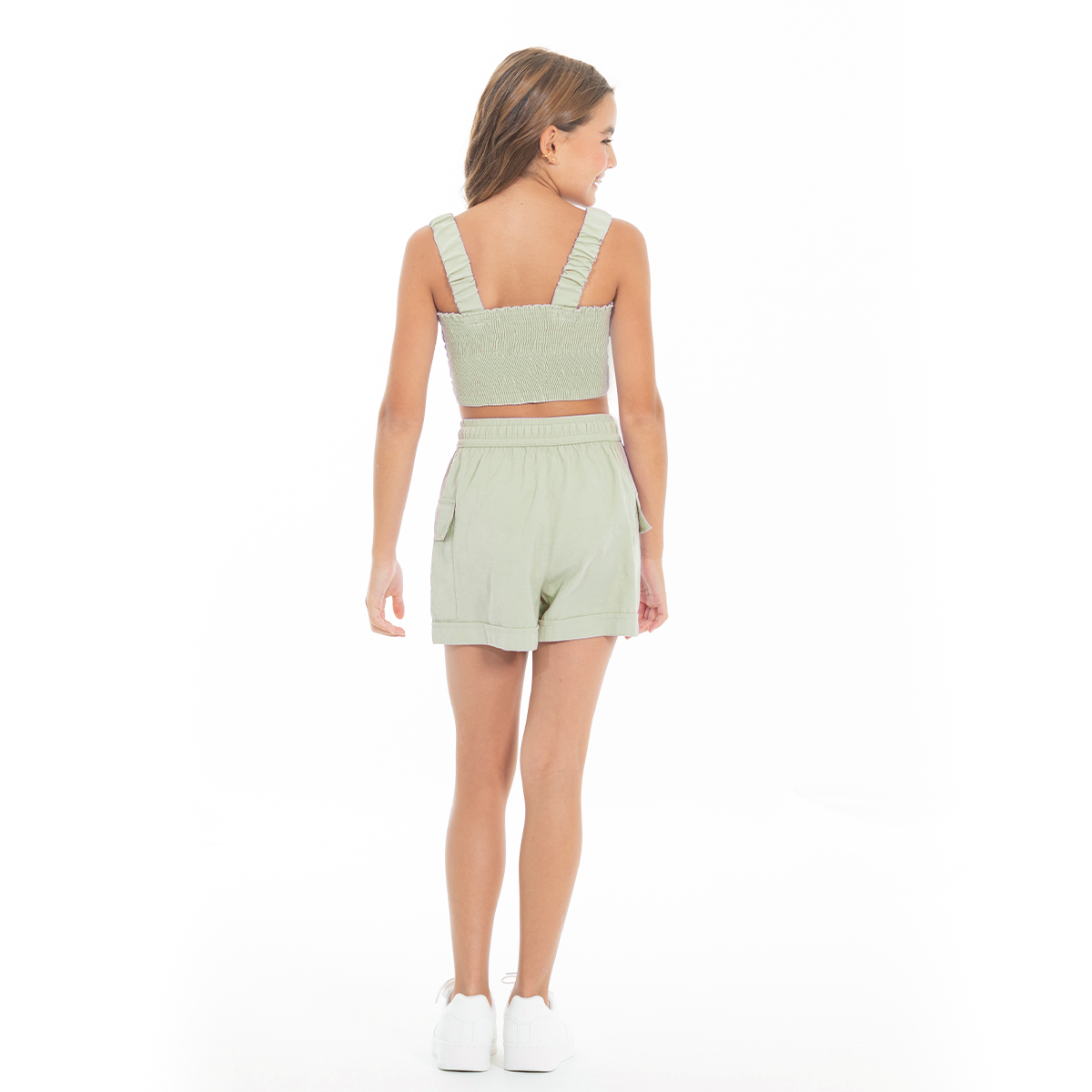 Conjunto para niñas crop top y short