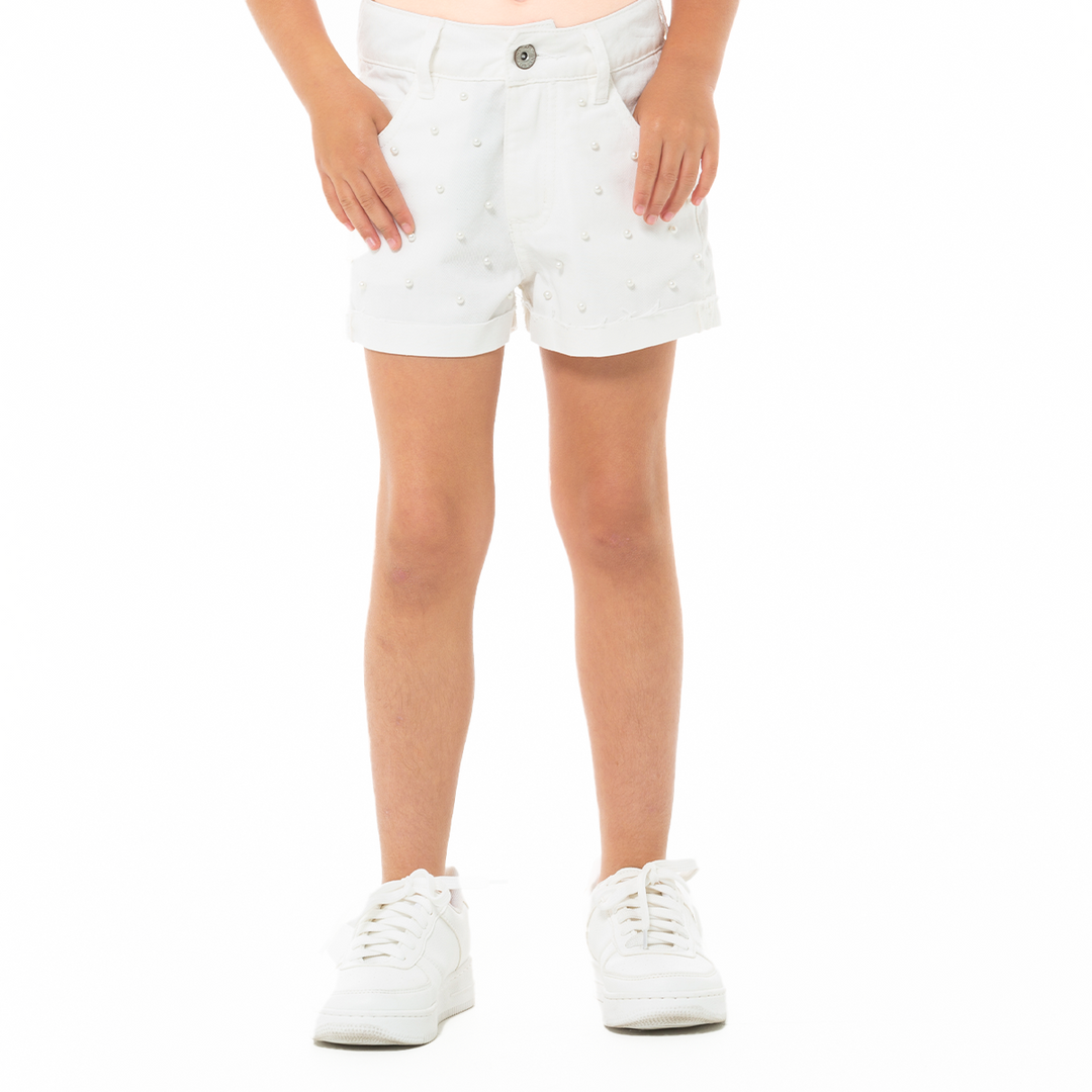 SHORT PARA NIÑAS CON PERLAS