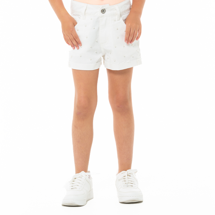 SHORT PARA NIÑAS CON PERLAS