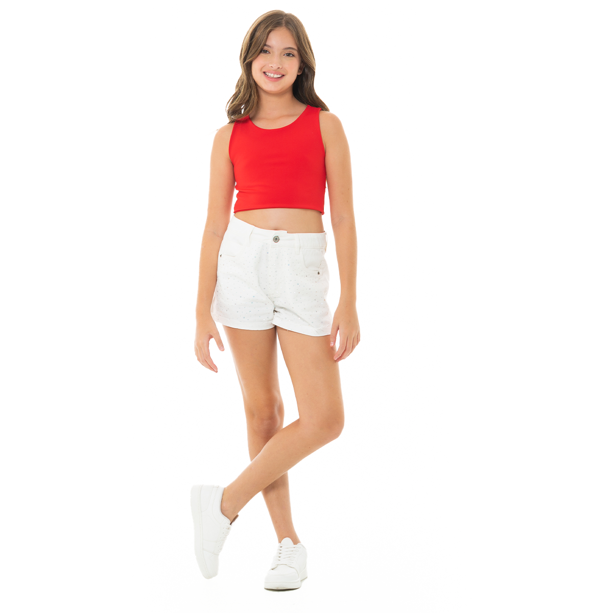 SHORT PARA NIÑAS CON PIEDRAS BRILLANTES