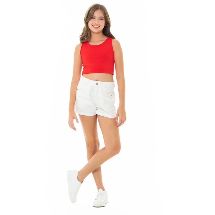 SHORT PARA NIÑAS CON PIEDRAS BRILLANTES