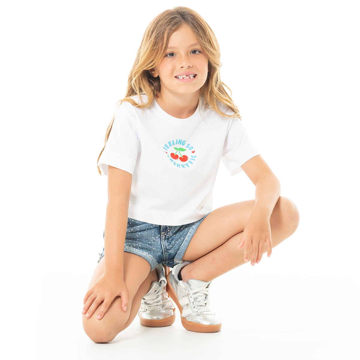 SHORT PARA NIÑAS CON PIEDRAS BRILLANTES