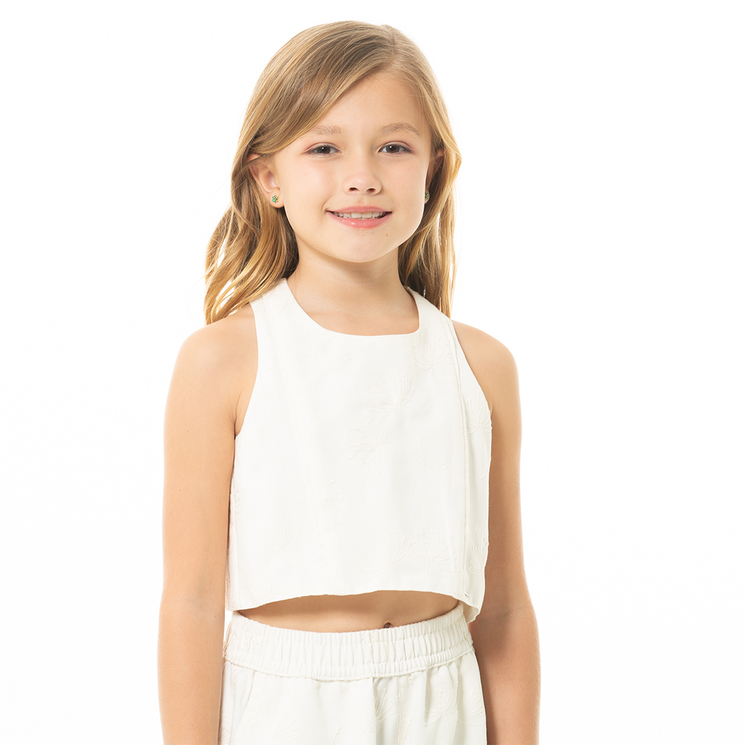 CONJUNTO PARA NIÑAS CAMISA Y PANTALÓN BORDADO
