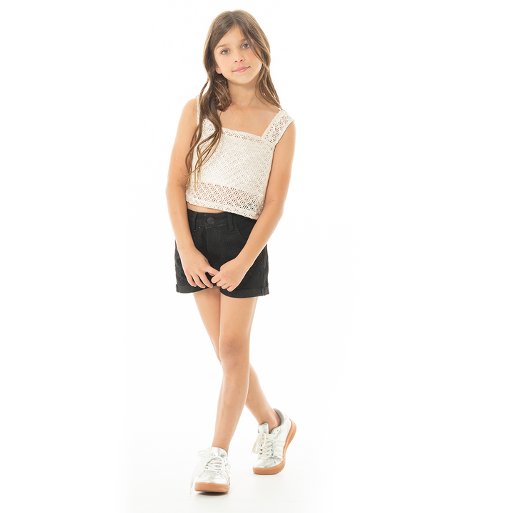 SHORT PARA NIÑAS CON PIEDRAS BRILLANTES