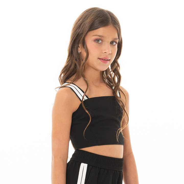 CONJUNTO PARA NIÑAS CROP TOP Y SHORT
