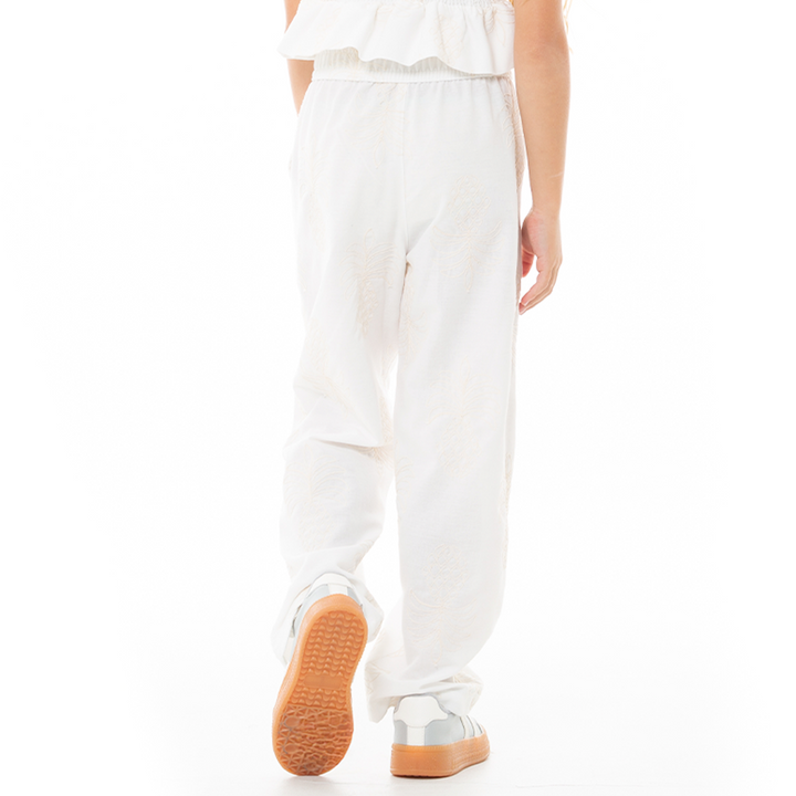 PANTALON PARA NIÑAS CON BORDADOS DE PIÑAS