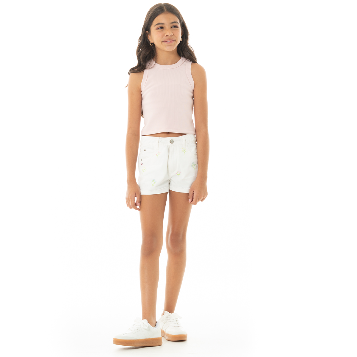 SHORT PARA NIÑAS CON DISEÑOS BORDADOS