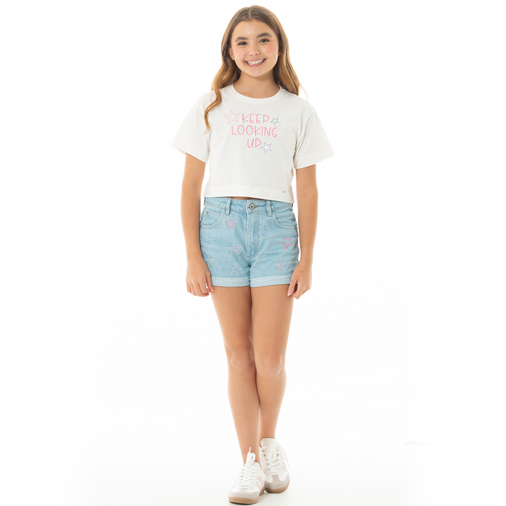 ⭐SHORT PARA NIÑAS CON ESTRELLAS BORDADAS
