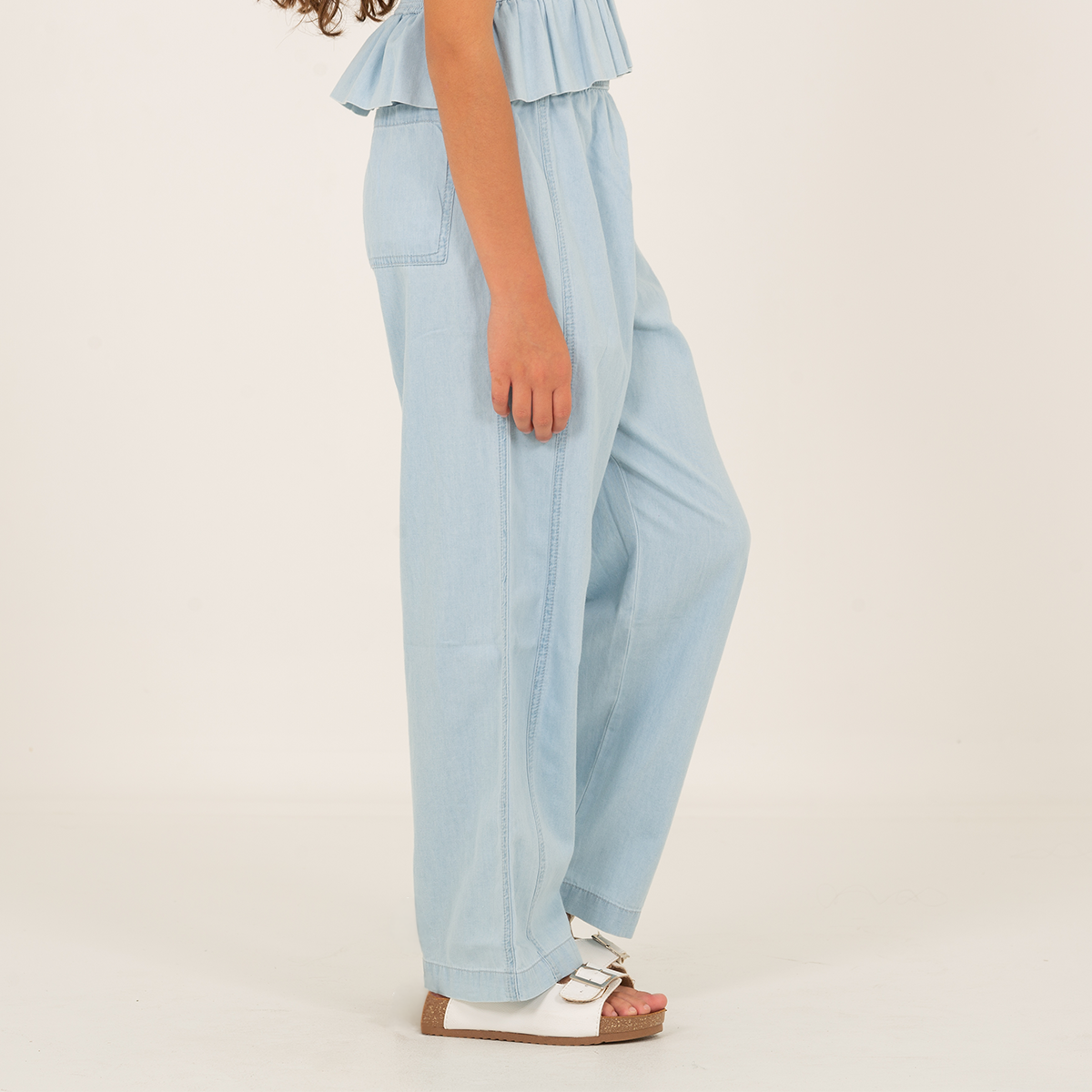 Pantalón para niñas bota recta - azul