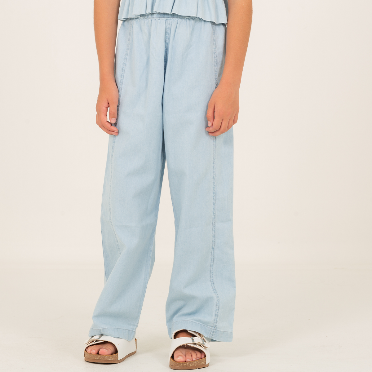 Pantalón para niñas bota recta - azul