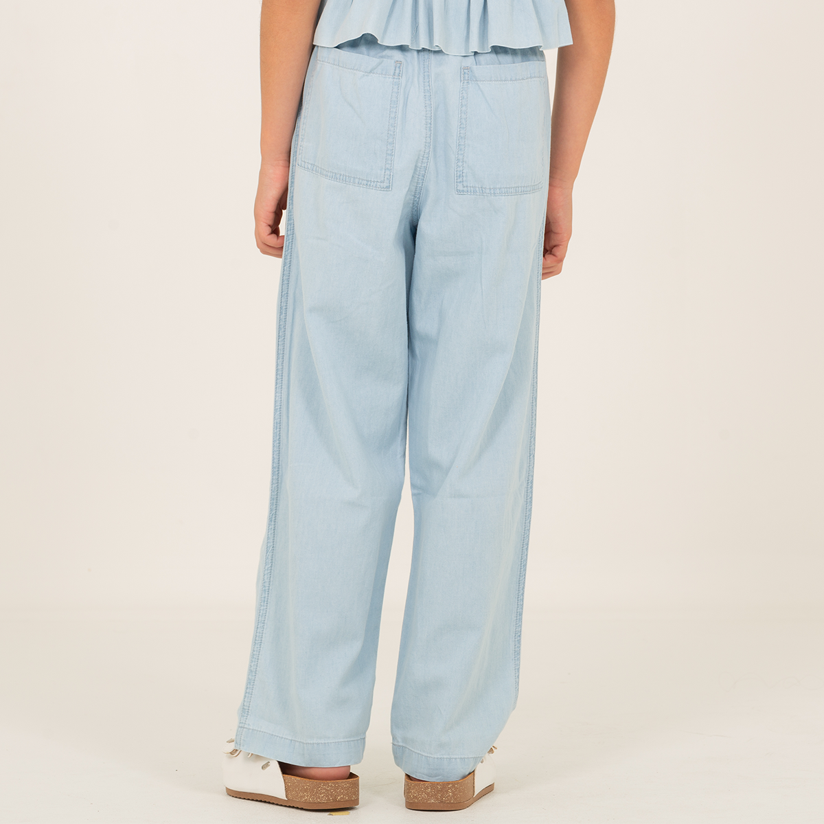 Pantalón para niñas bota recta - azul