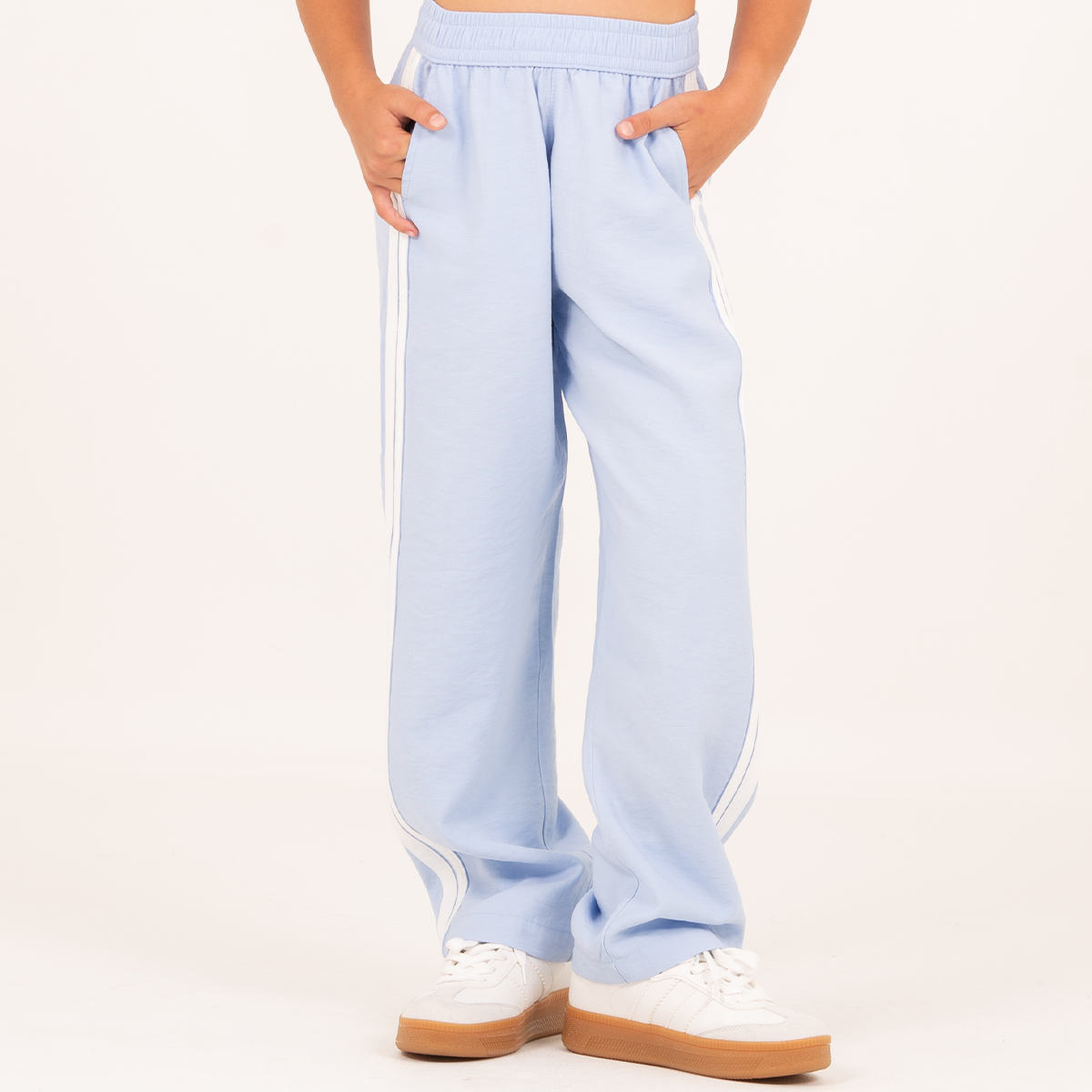 Pantalón para niñas wide leg  – azul claro