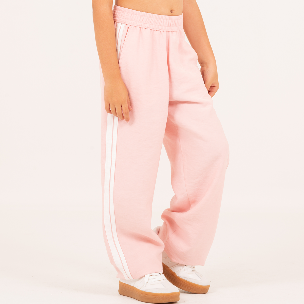 Pantalón para niñas wide leg – rosado claro