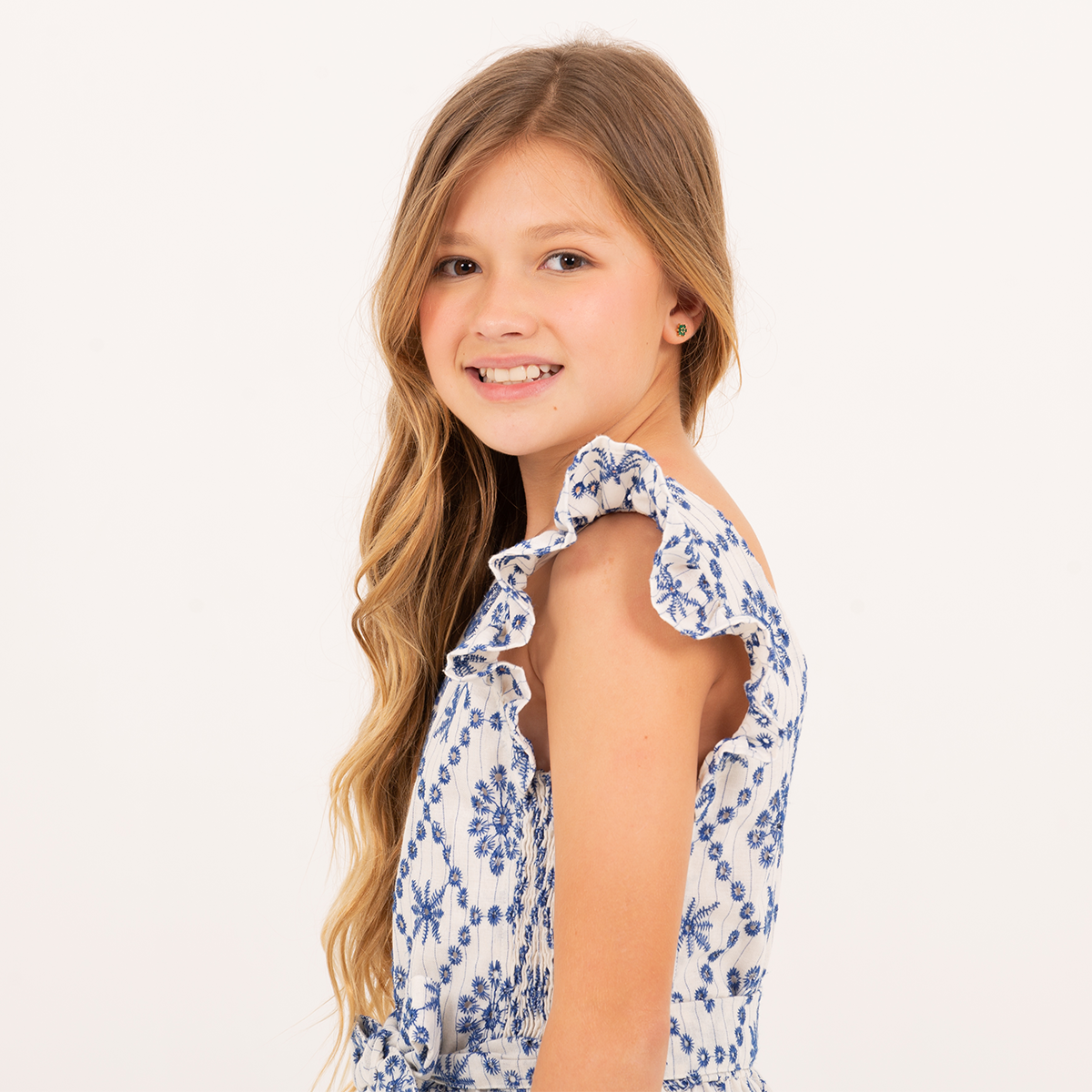 Enterizo para niñas en diseño de ojalilo