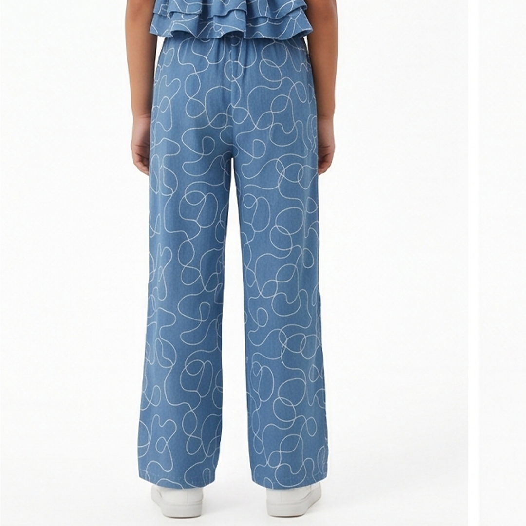 PANTALÓN TEXTURIZADO PARA NIÑA – AZUL