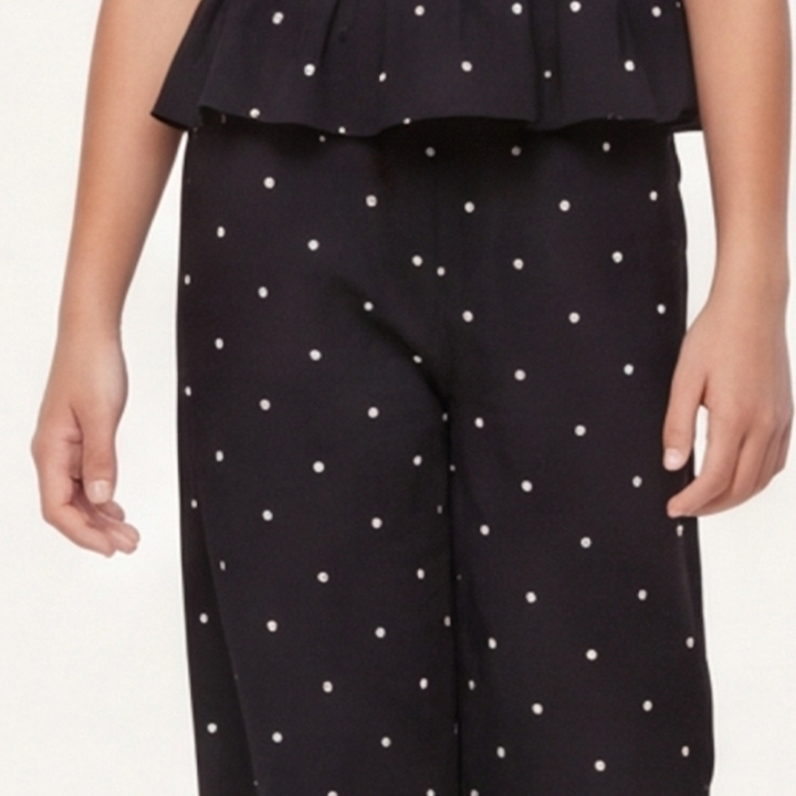 PANTALÓN NEGRO PARA NIÑAS CON DETALLES BORDADOS