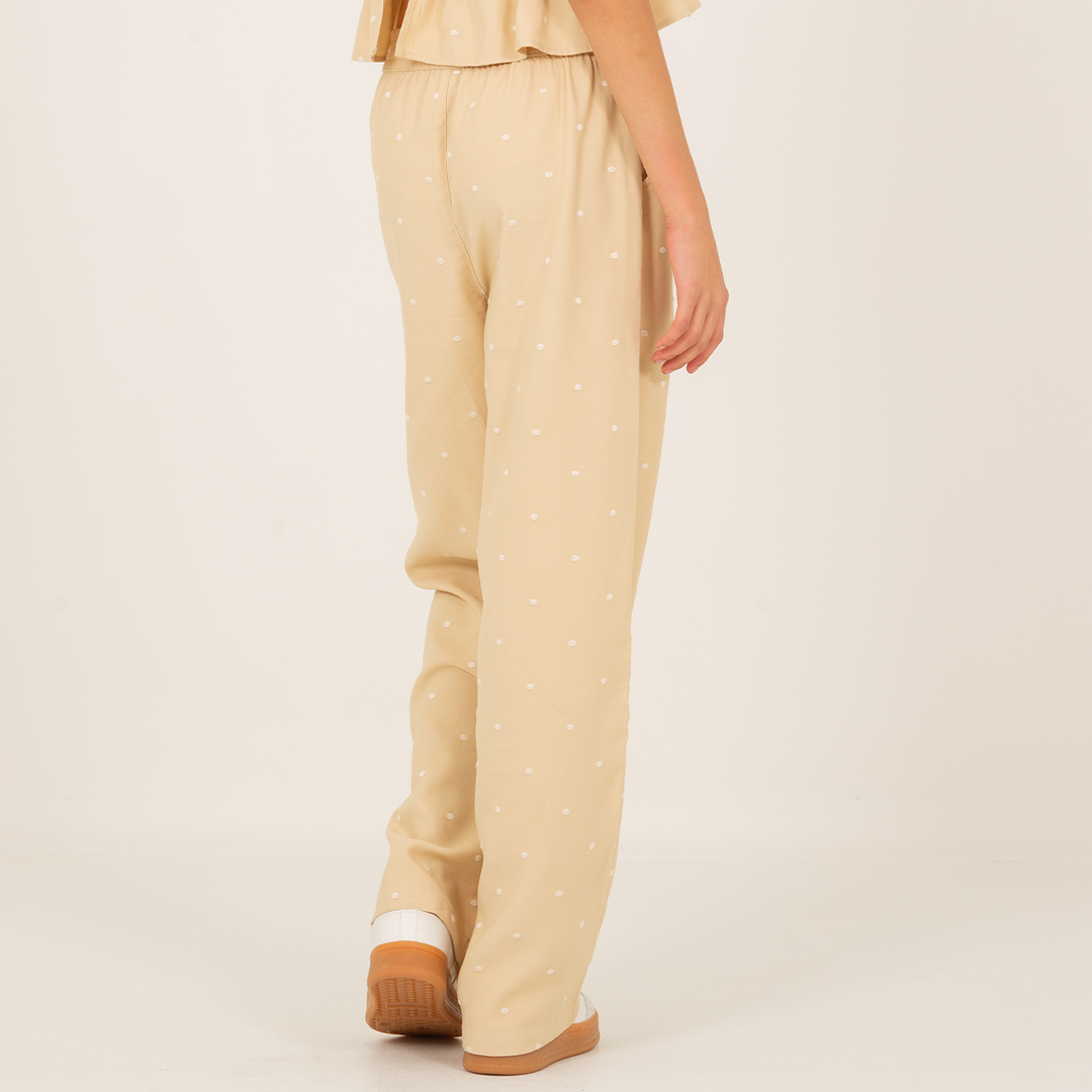 PANTALÓN PARA NIÑA WIDE LEG BORDADO