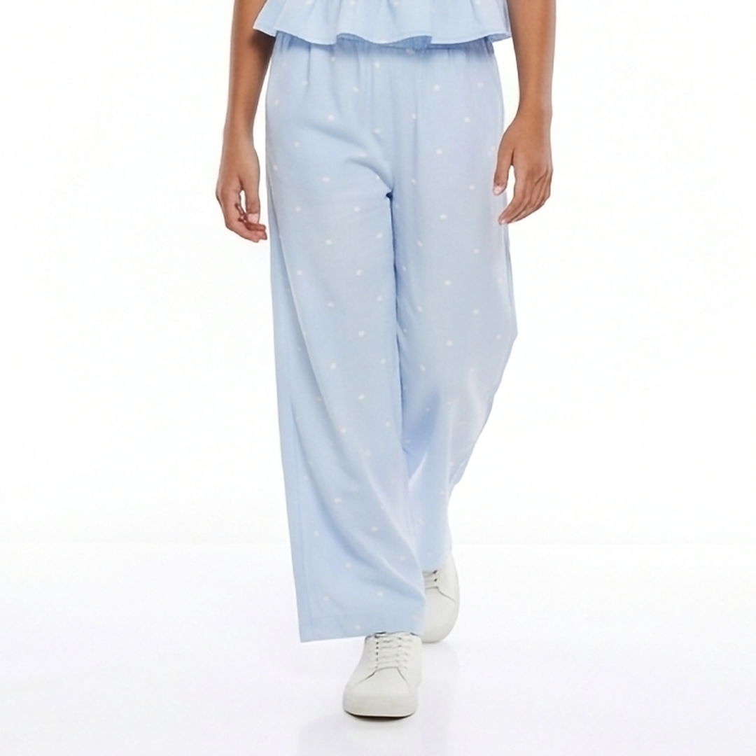 PANTALÓN WIDE LEG BORDADO PARA NIÑA