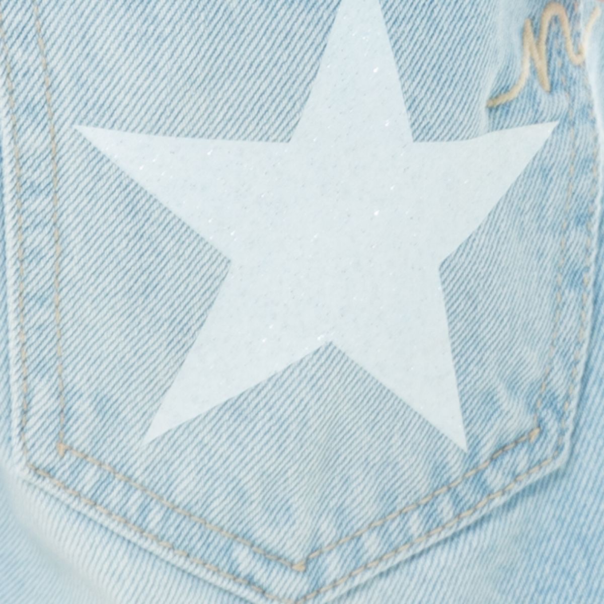 Short para niñas con estrellas efecto flock - Color blanco
