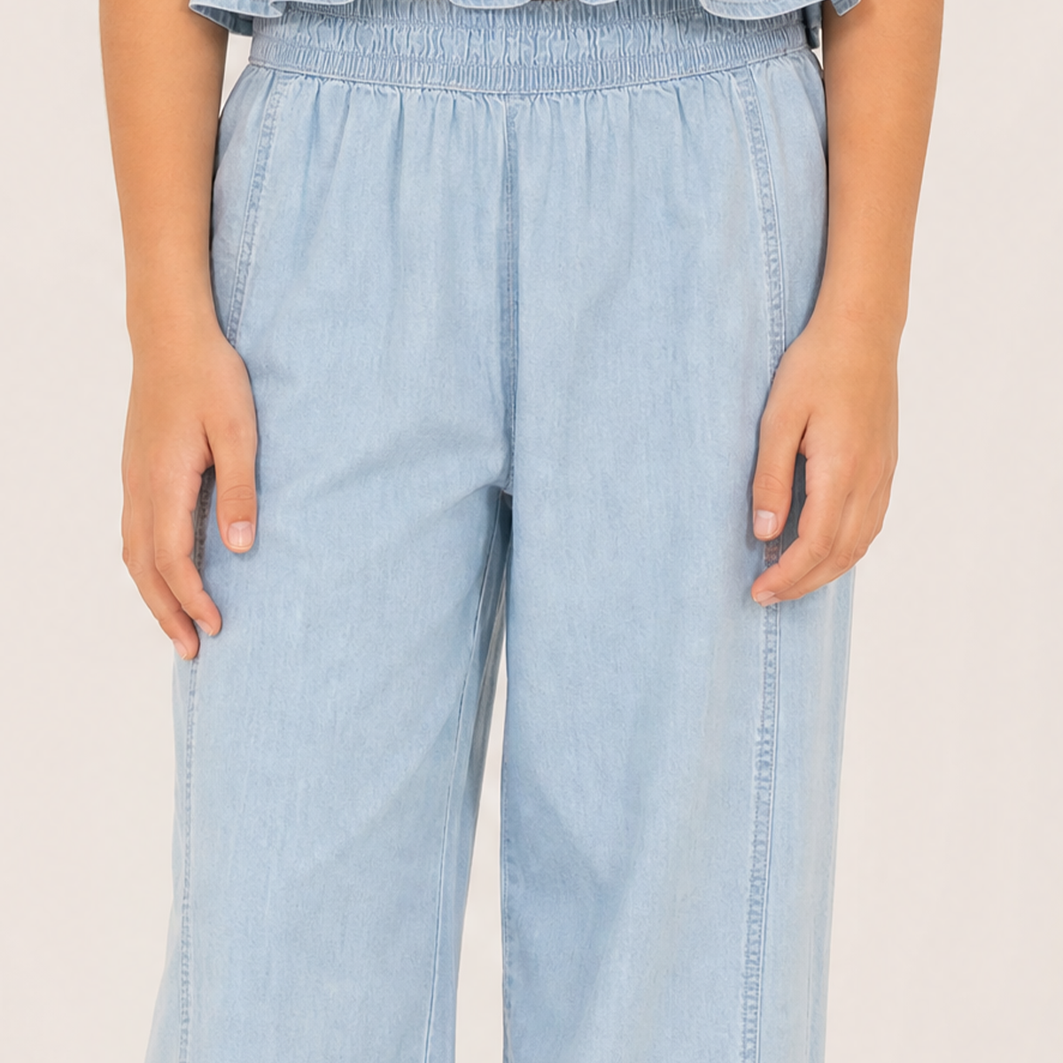 Pantalón para niñas bota recta - Azul